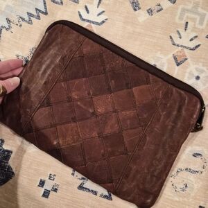 Duluth Trading Co Brown Leather Laptop Bag